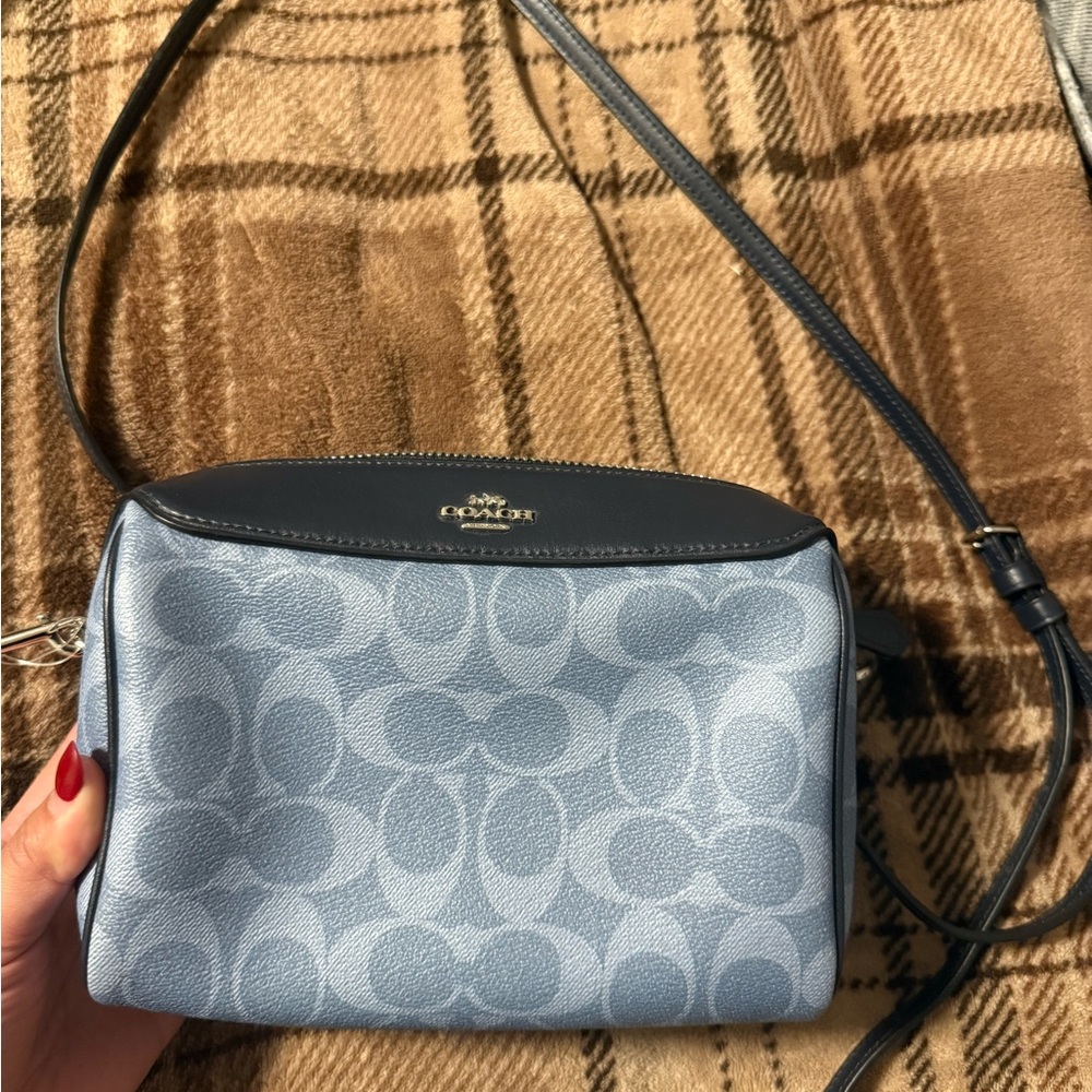 Coach Signature Light Blue Crossbody Bag